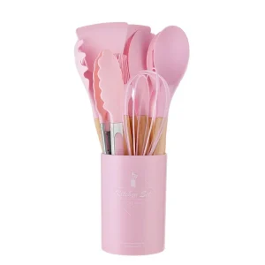 12PCS Mint Green Silicone Kitchen Utensils
