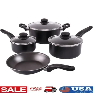 7 Piece Non Stick Aluminium Cookware