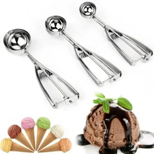3PCS Stainless Steel Ice Cream Scoop